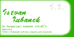 istvan kubanek business card